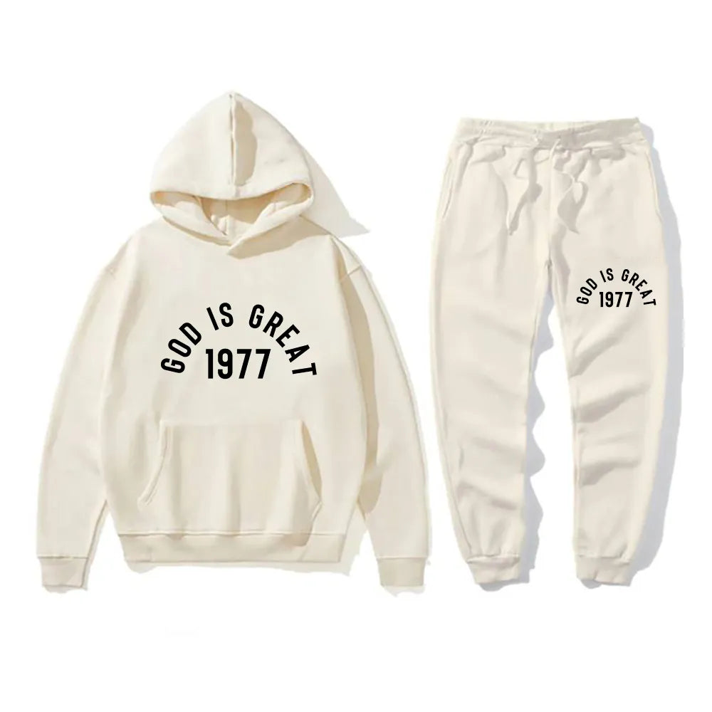 Fear of God ‘God Is Great 1977’ Tracksuit Set — Off White