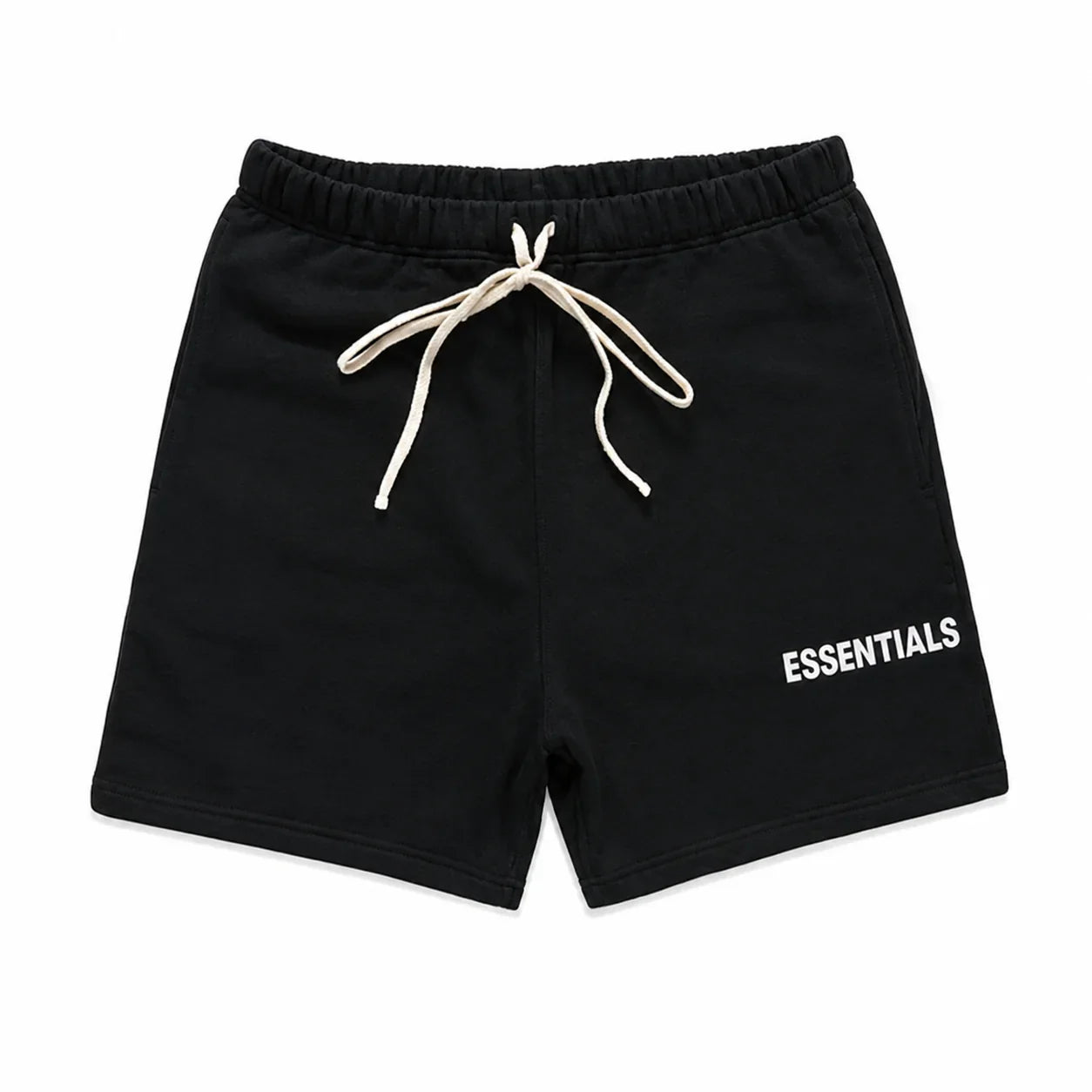 Black Essentials Fleece Shorts