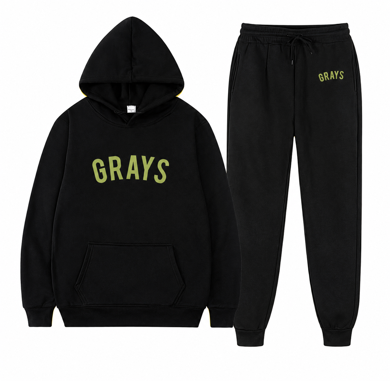 Essentials x Grays Collegiate Tracksuit Set — Black