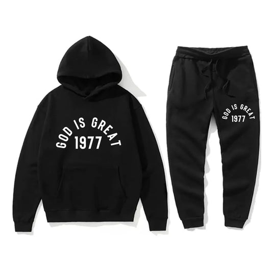 Fear of God ‘God Is Great 1977’ Tracksuit Set — Black