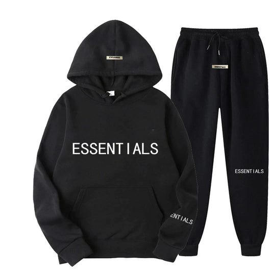 Fear of God Essentials Reflective Logo Tracksuit Set — Black