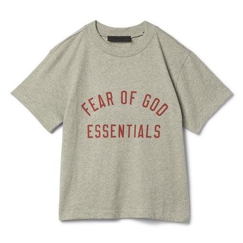 Fear of God Essentials Collegiate Logo T-Shirt — Oatmeal