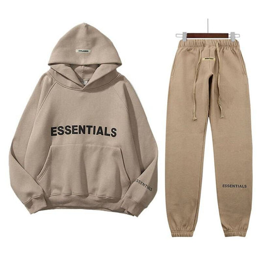 Fear of God Essentials Raglan Oversized Tracksuit Set — Tan