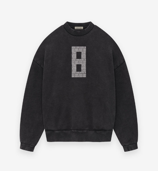 Essentials Black 8 Crewneck Sweatshirt