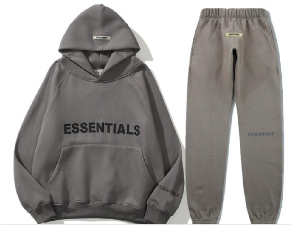 Fear of God Essentials Tonal Logo Tracksuit Set — Dark Grey