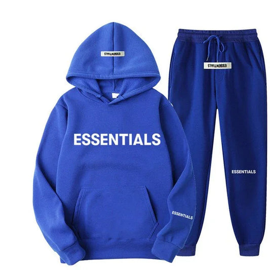 Essentials Bold Logo Tracksuit Set — Royal Blue