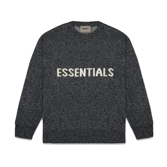 Essential Charcoal Gray Classic Round Neck Sweater