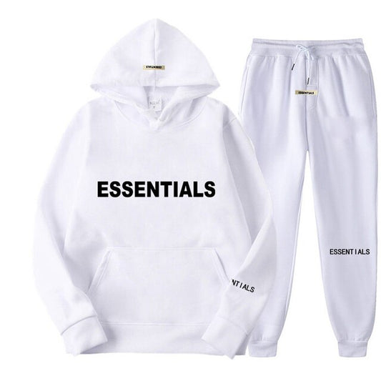Fear of God Essentials Bold Logo Tracksuit Set — White