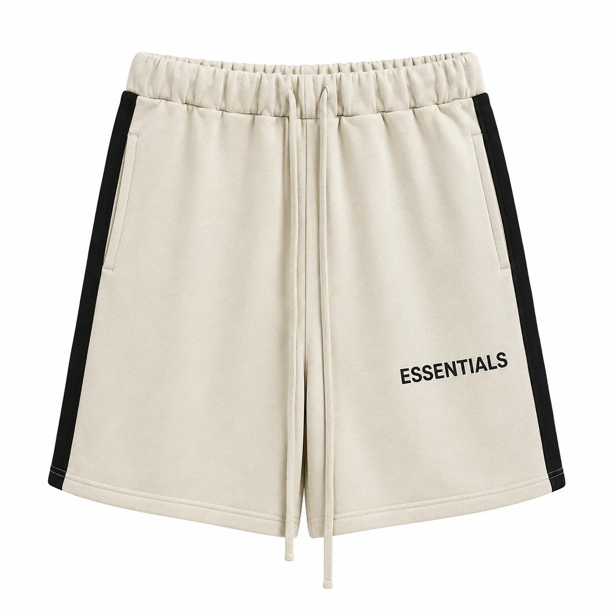 Essentials Beige Fleece Shorts
