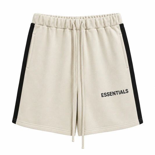 Essentials Beige Fleece Shorts