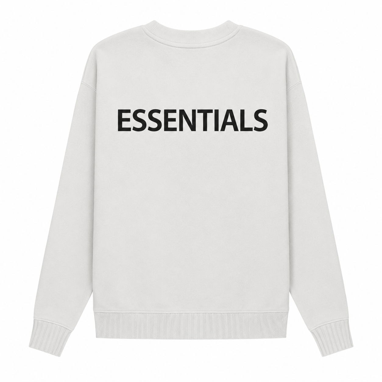 Essentials Overlapped Light Gray Sweater