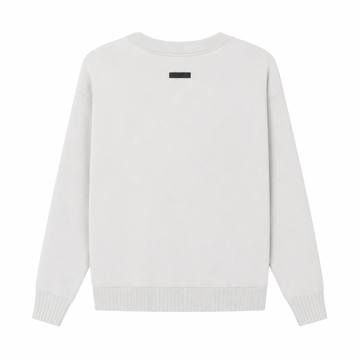 Essentials Overlapped Light Gray Sweater