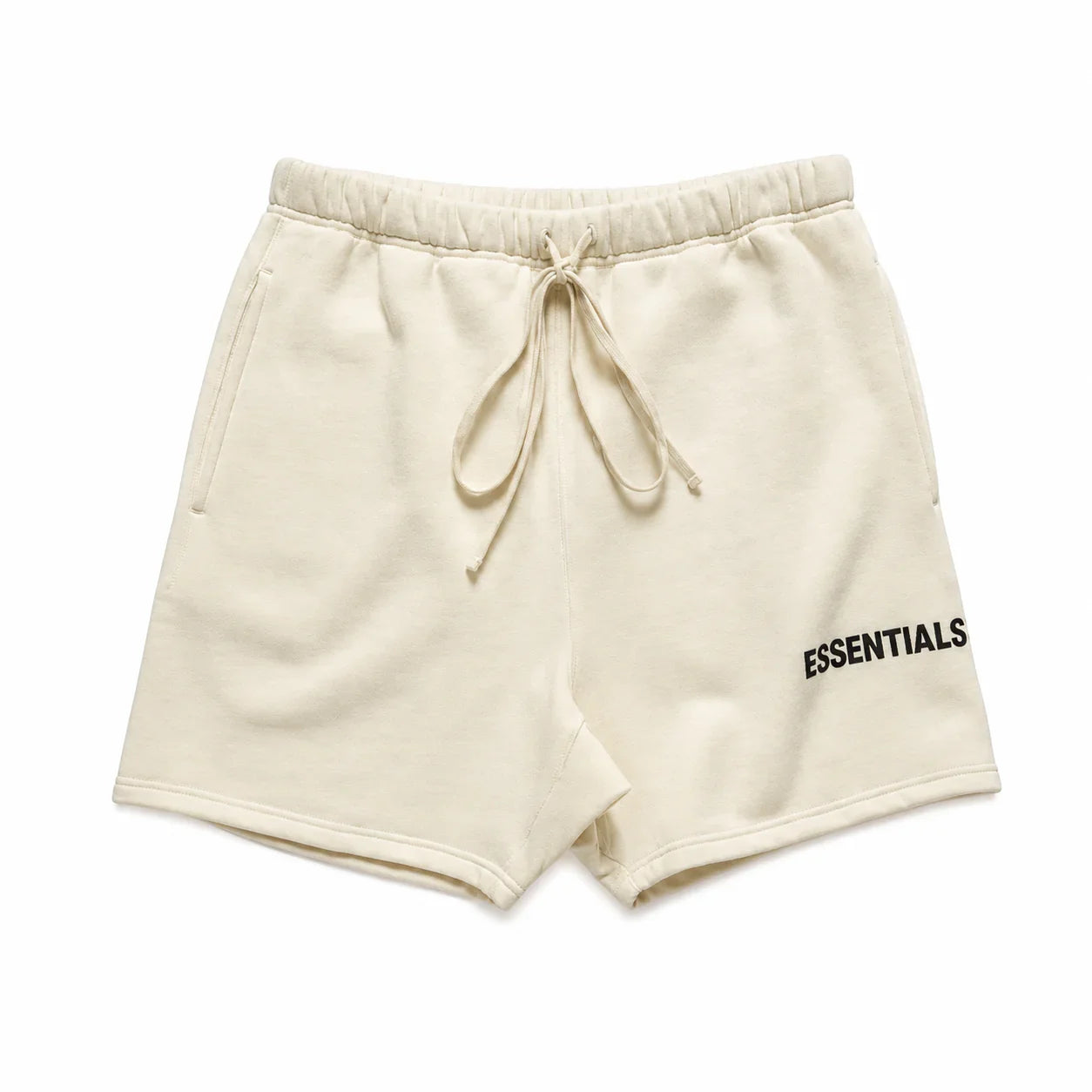 Essentials Cream Fleece Shorts