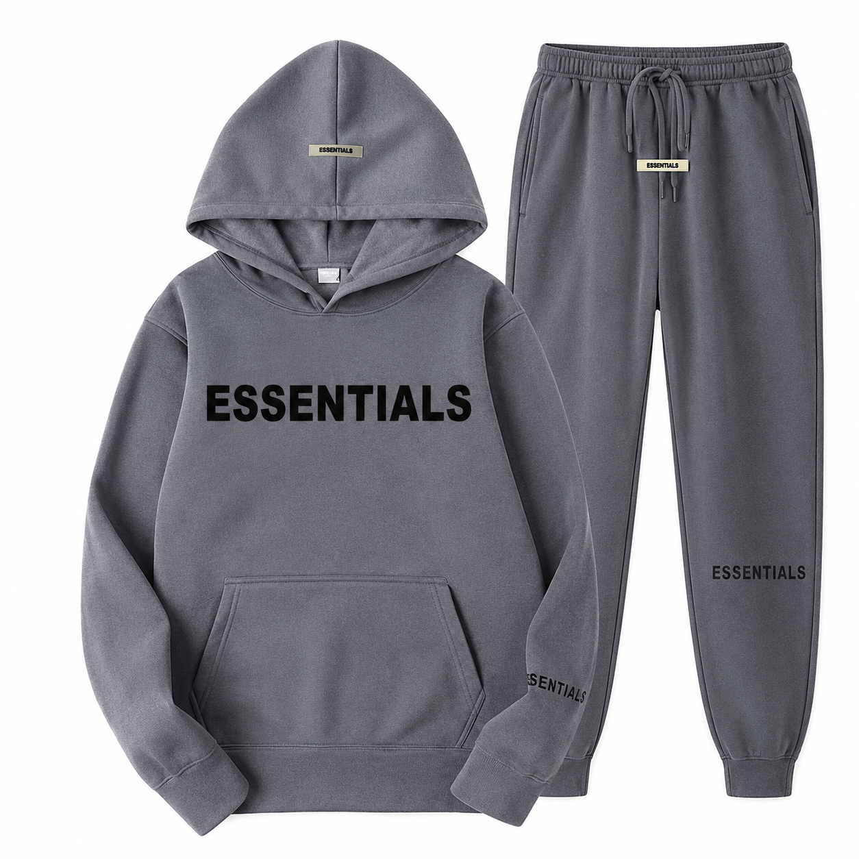 Fear of God Essentials Bold Logo Tracksuit Set — Slate Grey