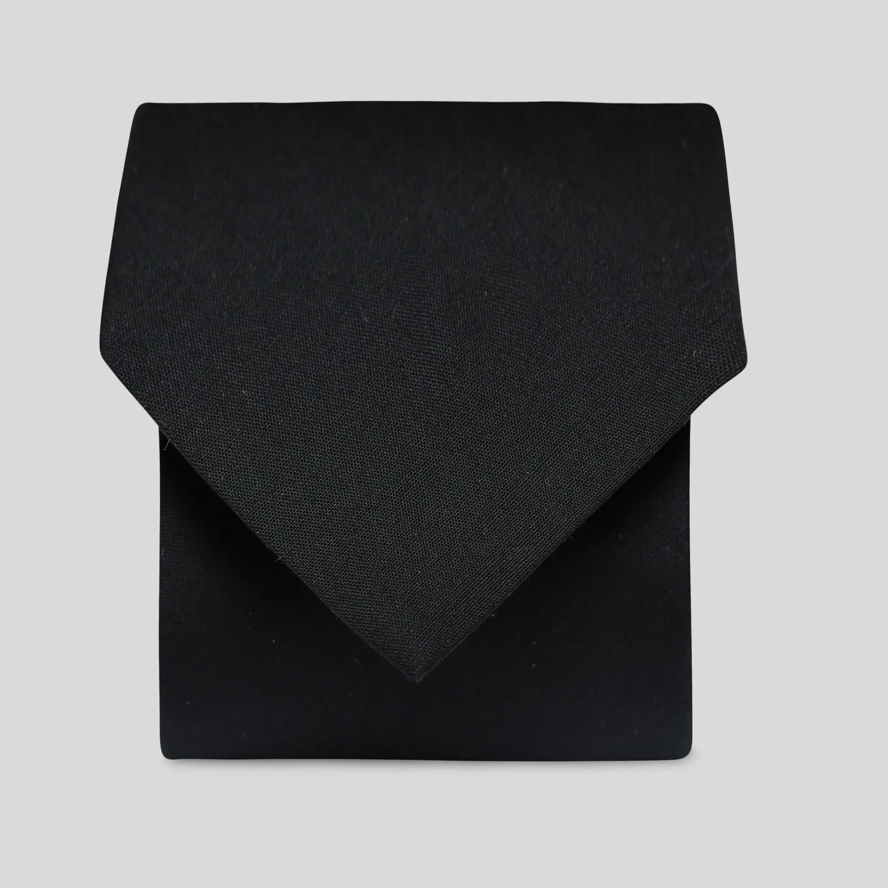 Black Polyester Cotton Tie