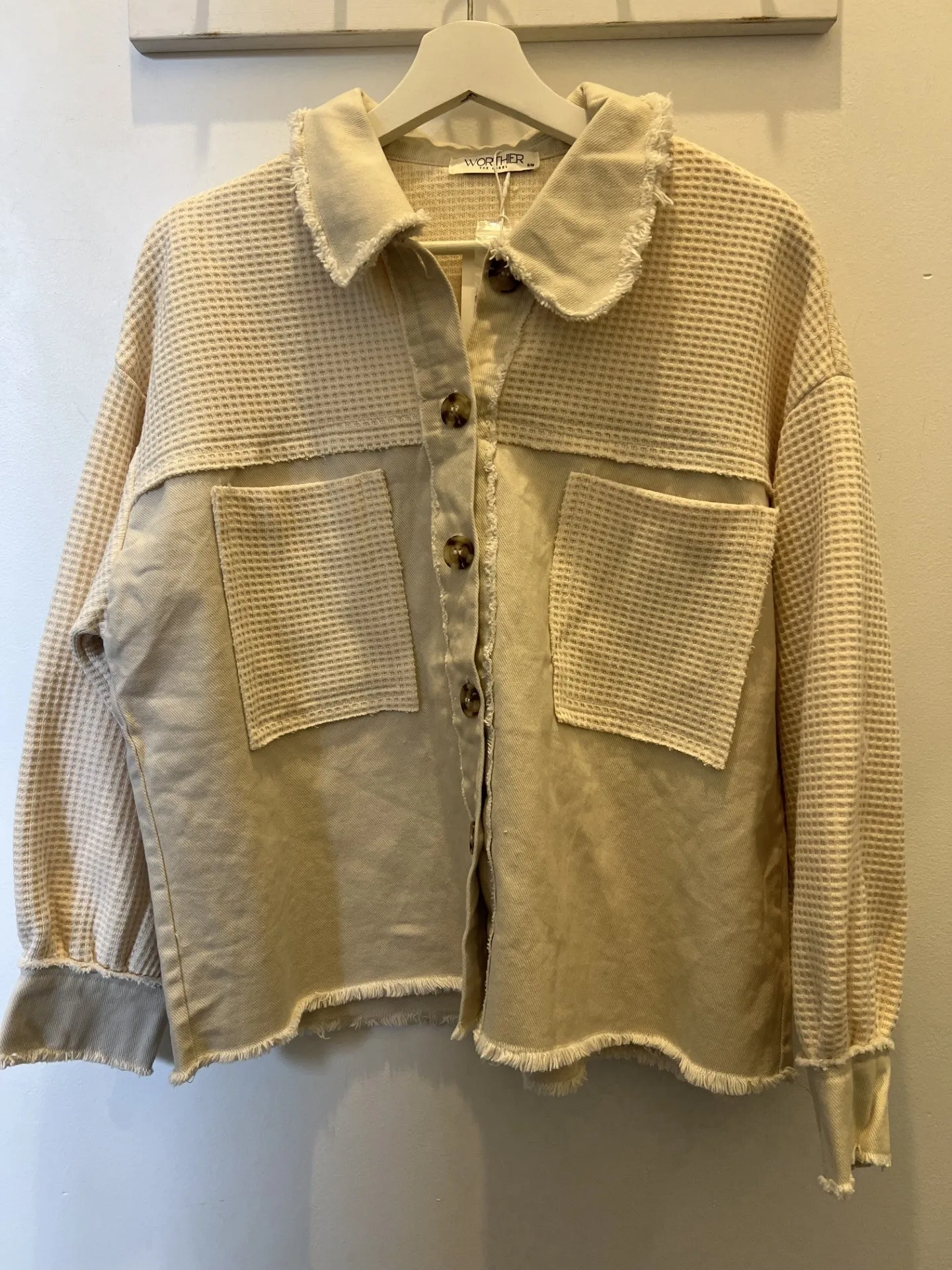 Clara Waffle Shirt / Jacket - Beige