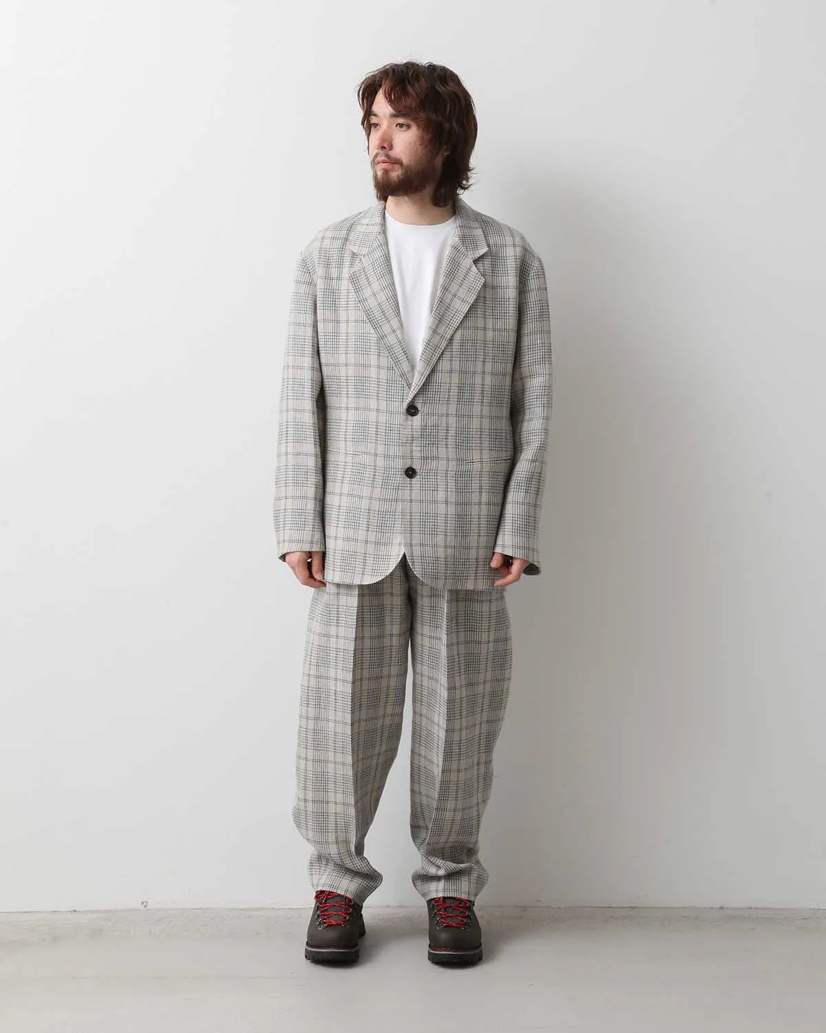 DOUBLE PLEATED WIDE PANTS