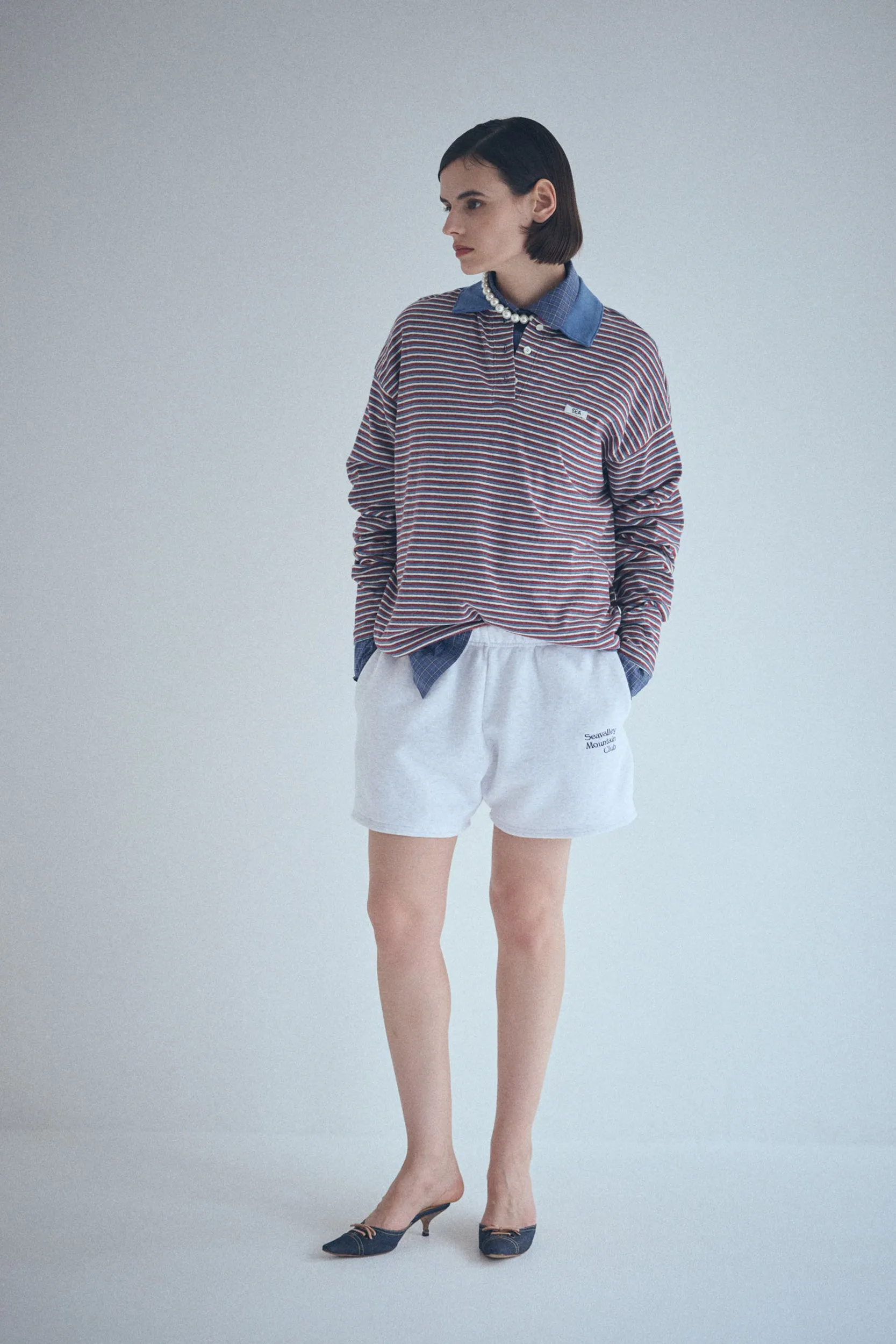 [ONLINE SHOP & S-STORE限定] SEA STRIPED L/S POLO SHIRT