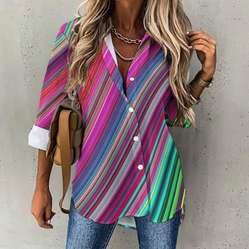 Rainbow Vibes Overflowing in Your Closet with This Oversized Striped Shirt