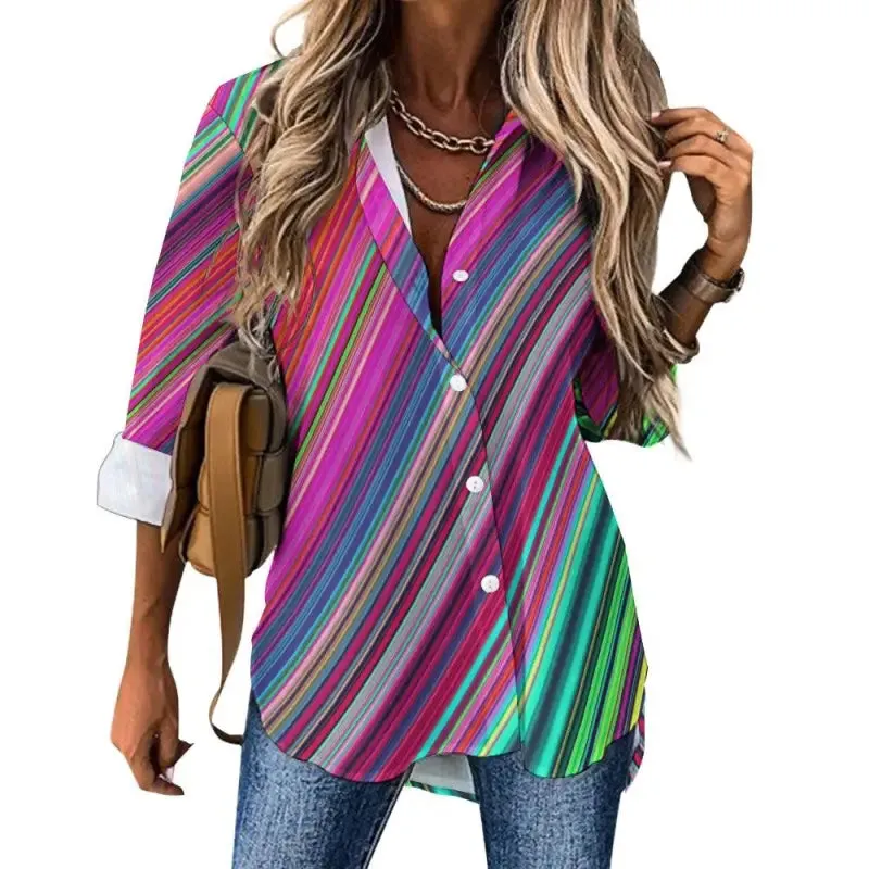 Rainbow Vibes Overflowing in Your Closet with This Oversized Striped Shirt