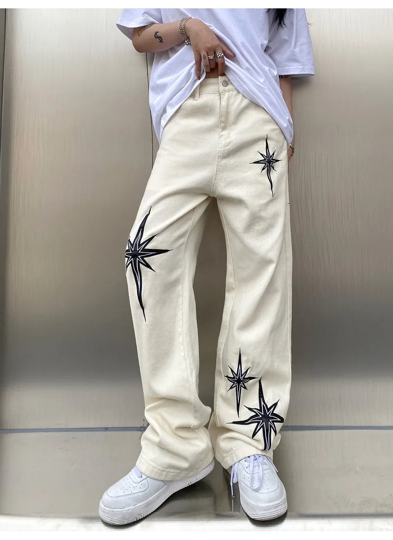 'Starlight' Embroidered Denim Jeans