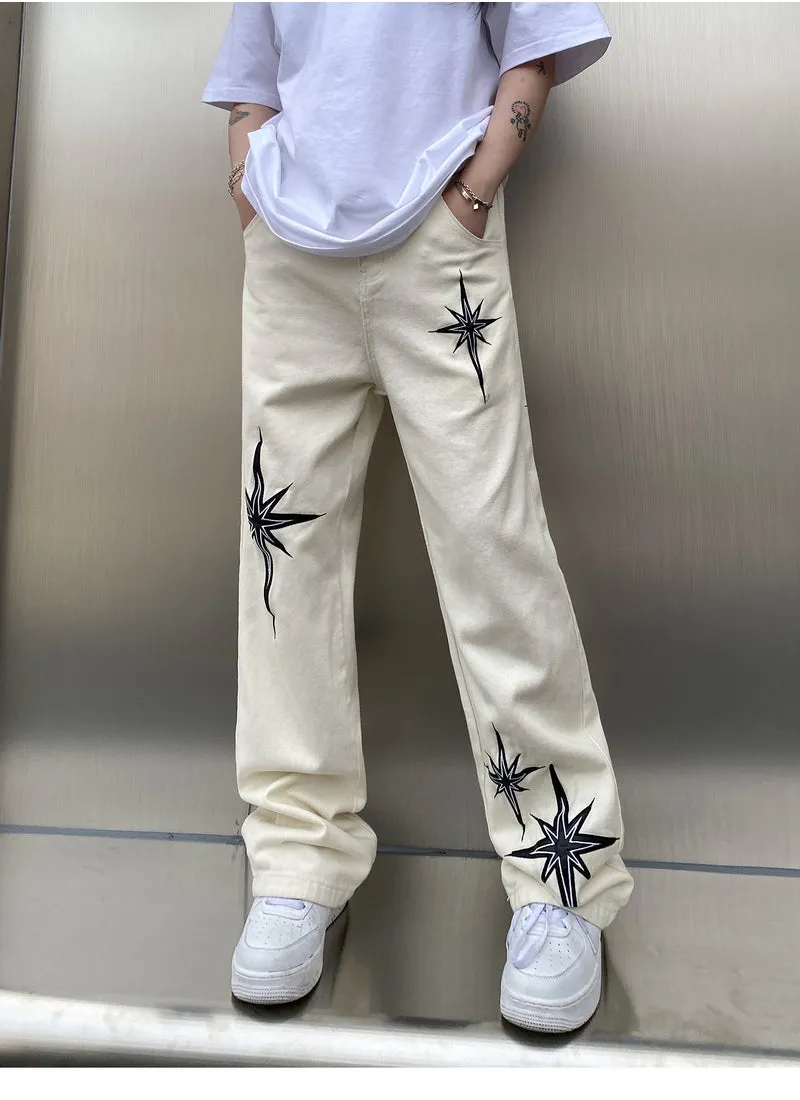 'Starlight' Embroidered Denim Jeans