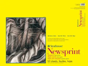 Strathmore Newsprint Pads 300 Series, 18x24" Rough Finish, 50 Sheet Pad